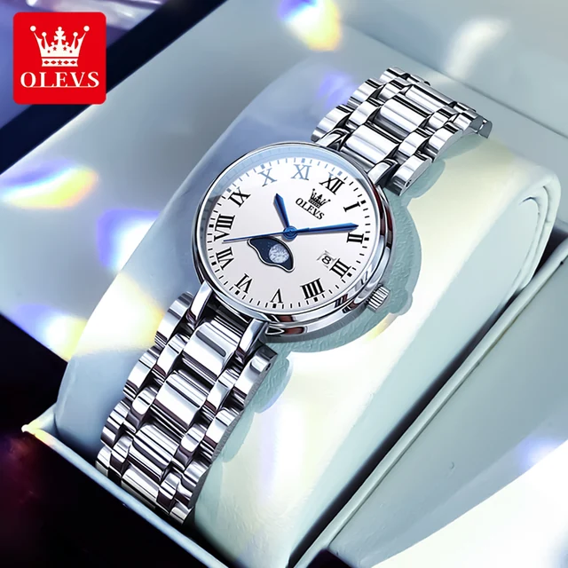OLEVS 5573 Women Watch Fashion Item Purple Diamond Watch Original Waterproof Luminous Quartz Watch Women Dress Simple Style
