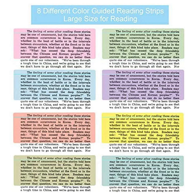 【Flash Sale】48 Pieces Guided Reading Highlight Strips Colored Overlays Bookmark Reading Tracking Rulers With Line For Dyslexia,