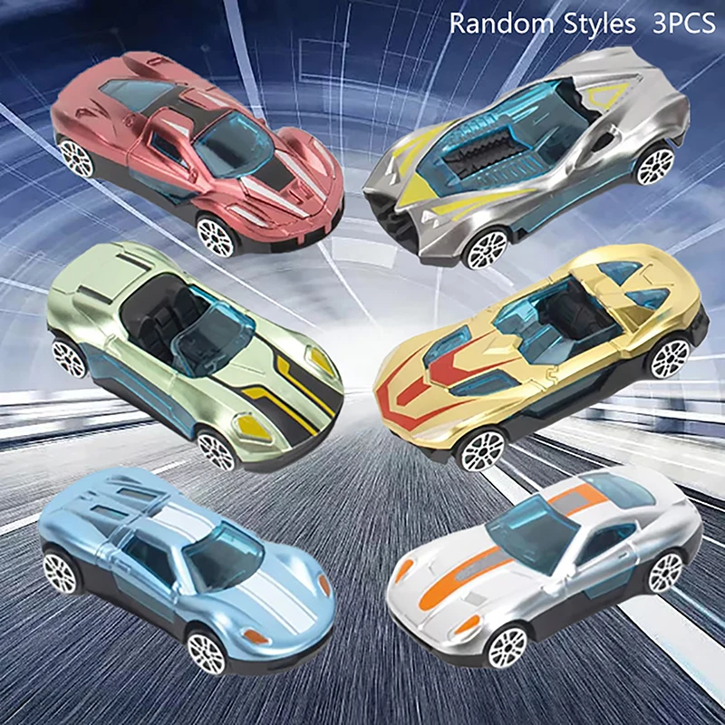 

Cartoon Inertia Sliding Rail Toys 1:64 Racing Car Models Children Boys Kid Gift Model Cars Diecast Model Cars