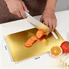3pc Stainless Steel Gold Cutting Boards - Dishwasher Safe Chopping Board with Non-Slip, Juice Groove for Meat Fish Vegetables 4