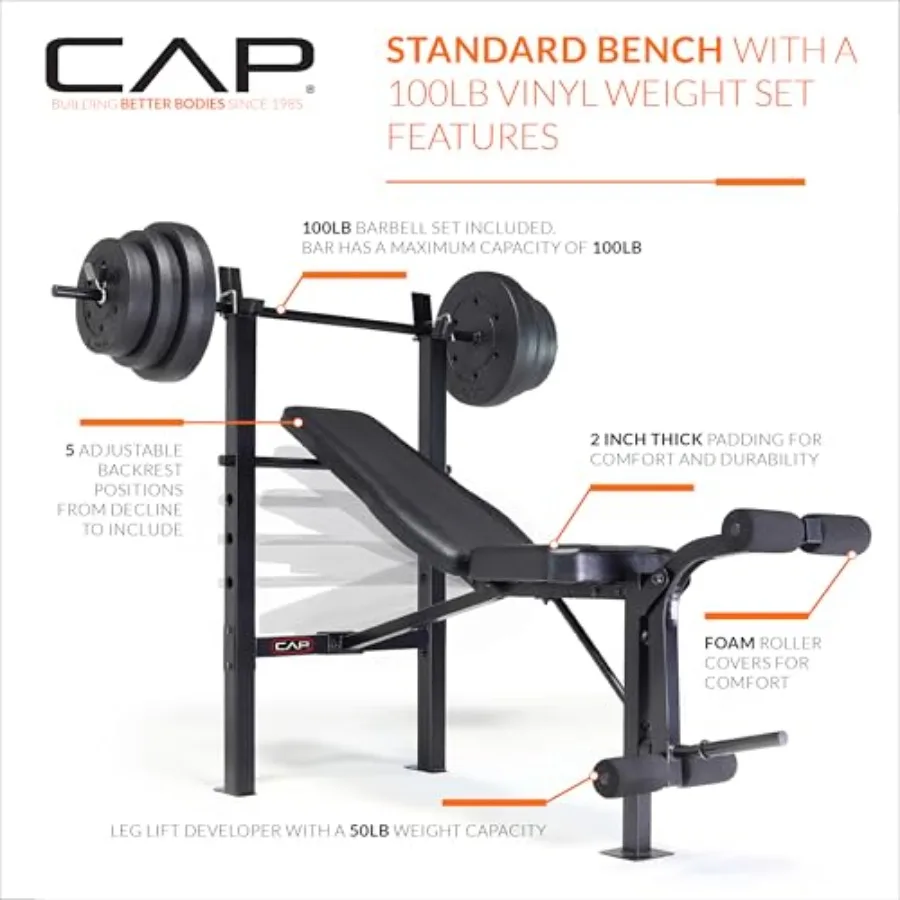 Standard Weight Bench with Weights 3