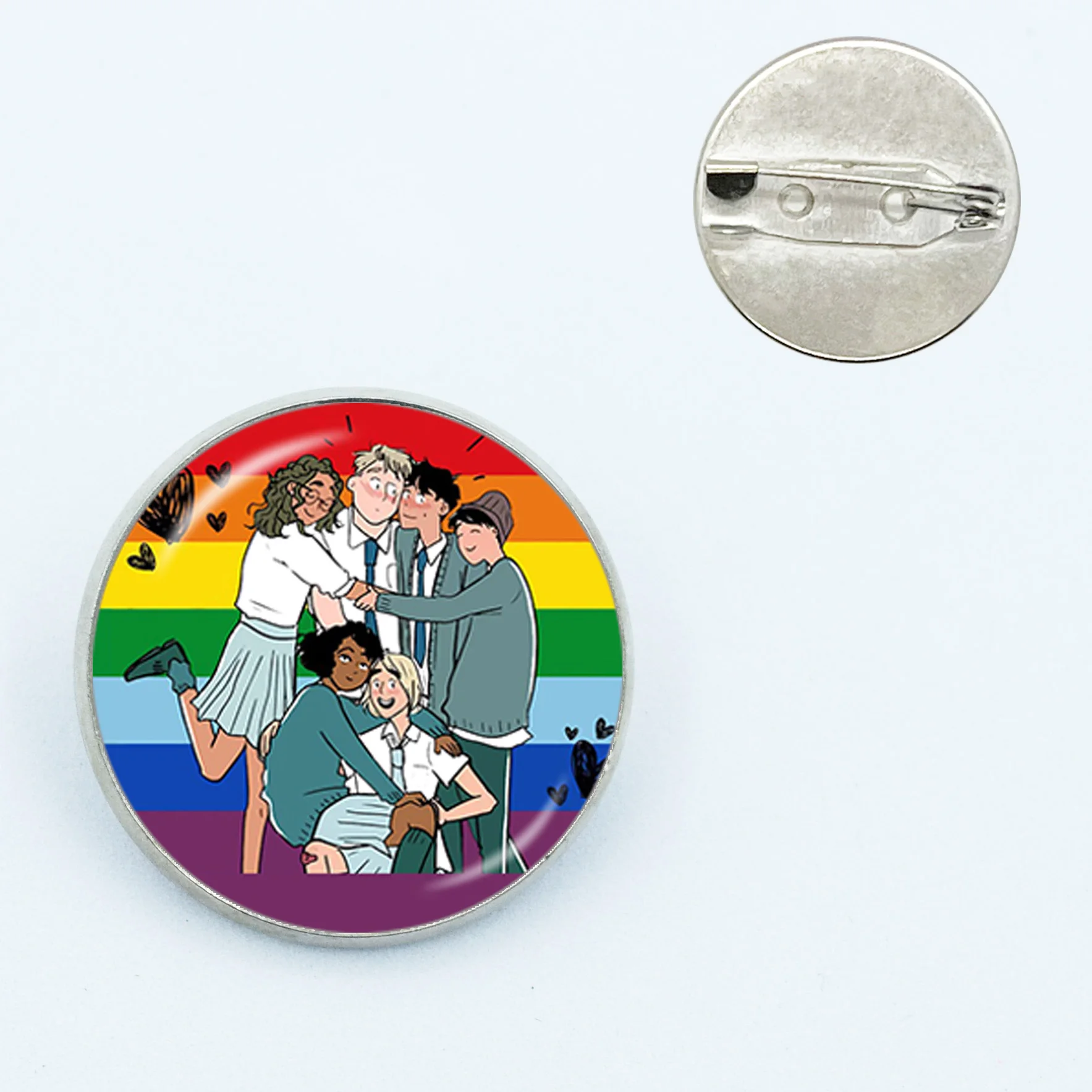 Heartstopper Nick E Charlie Music Pride Pin Spille Vintage Personalizzate Camicia Risvolto Insegnante Borsa Badge Spille Regali