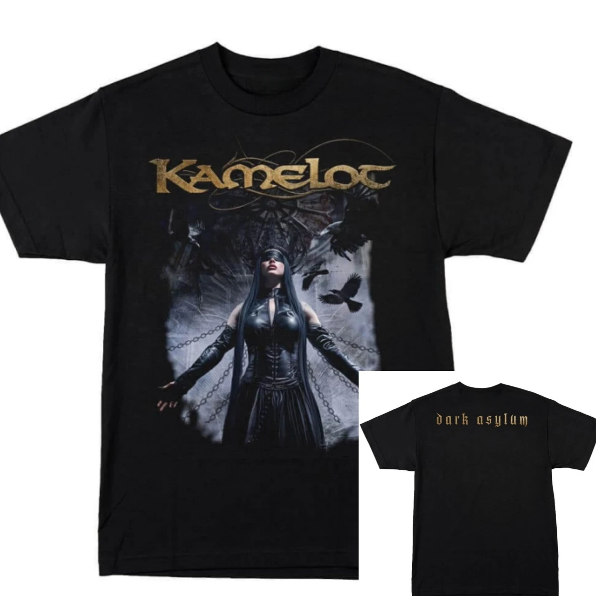 Kamelot Dark Asylum Band T-Shirt Baumwolle Grafik-T-Shirt Herren Damen Sommer Streetwear