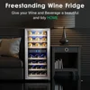 Wine Cooler Refrigerator Wine Refrigerator 33 Bottles Dual Zones 16 Inch Mini Wine Fridge 2
