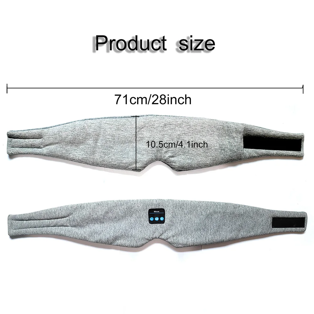 Bluetooth Eye Mask with Headphones Sleeping Soft Cotton Blindfold Wireless Sleep Mask with Speaker Travel Meditation Night Shift