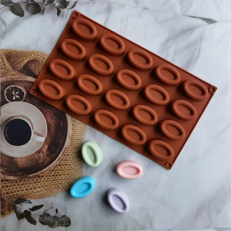 

20-полостная Силиконовая Овальная форма для пончиков, форма для маффинов, капкейков, шоколада, блинов, формы для выпечки, мини-десерт, кухонные инструменты для выпечки