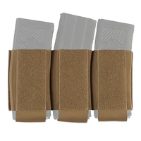 Tactical Airsoft AR15 FC Vest Accessories Triple 5.56 Magazine Pouch Hunting Vest Front Flap Hook Loop Mag Bag Built-In Clip 1