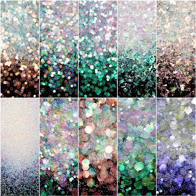 10g Holographic Hexagon Chunky Glitter Epoxy Resin Filler Flakes Laser  Sparkly Sequins for DIY Epoxy Resin Nail Art Fillings - AliExpress