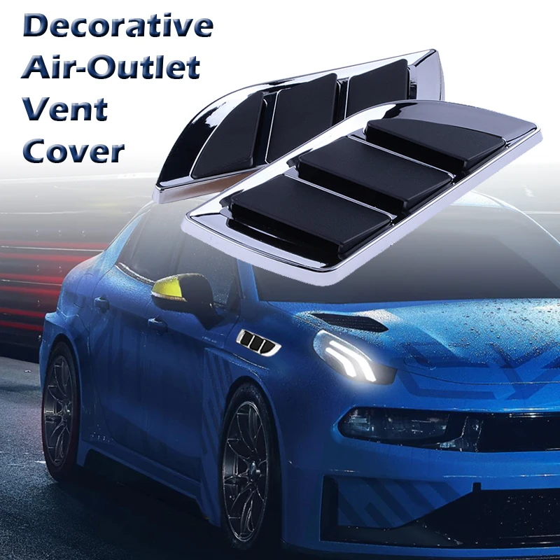 

Shark Gill Decoration Sticker Side Fender Air Outlet Vent Cover Decorative Car Bonnet Decor Molding Part Car Styling Accessories