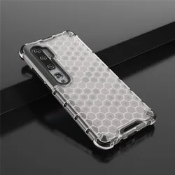Shockproof Transparent Armor Case with Soft Bumper and Hard PC Cover for Mi CC9 Pro (Sliver)
