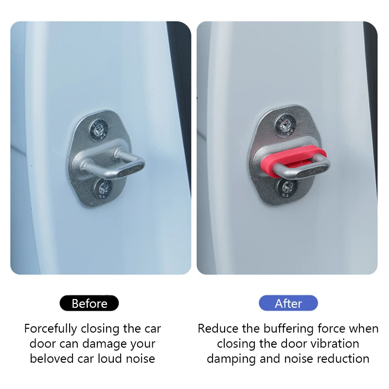 4-Piece Universal Car Door Soundproofing and Anti-Vibration Cushion Set