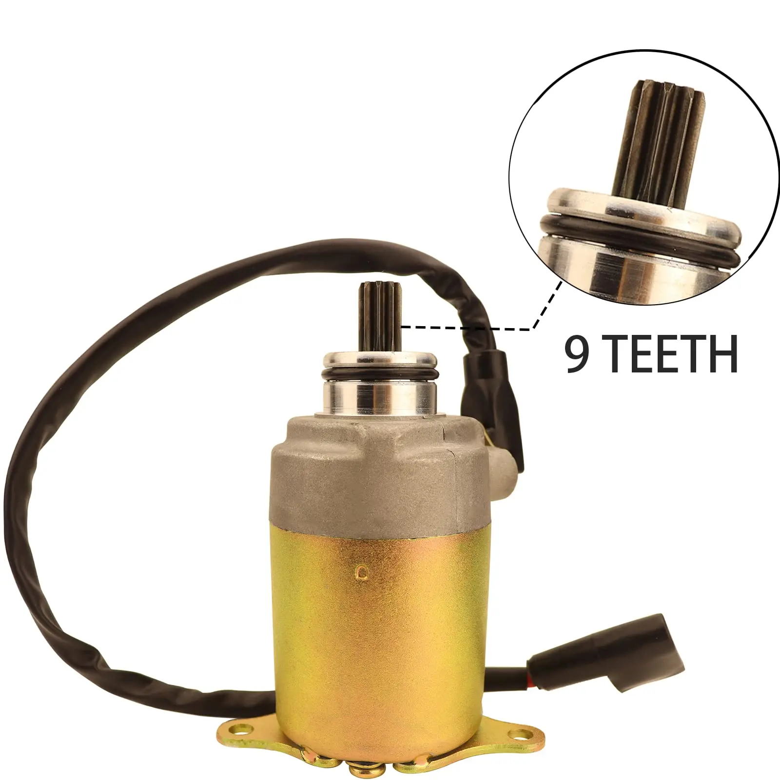 Starter Motor and Solenoid Relay for GY6 Engine 125CC 150CC ATV Scooter Moped ATV Dirt Bikes Go Karts Quad 4 Wheelers Taotao