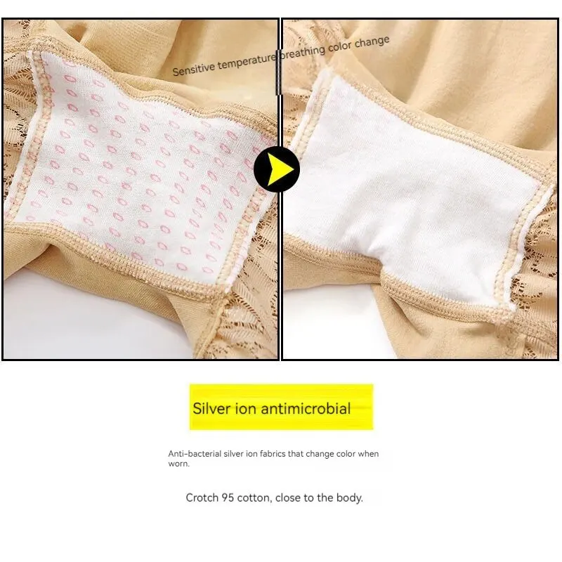 Women safety pants High-Waisted Lace To Lift The Buttocks Breathable Women's Safety Pants Belly Lifting Buttocks Anti-Wandering Bottoming Shorts