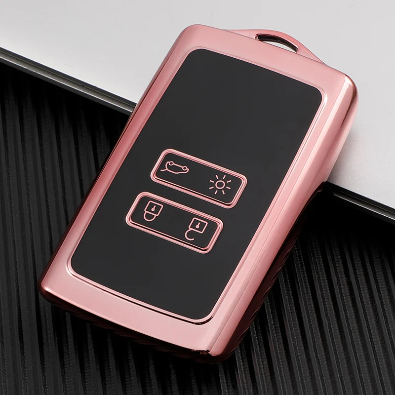 TPU Car Key Case Full Cover for Renault Koleos Kadjar Megane Talisman Captur Espace Clio-4 Button Accessories key case,key case cover,car key shell