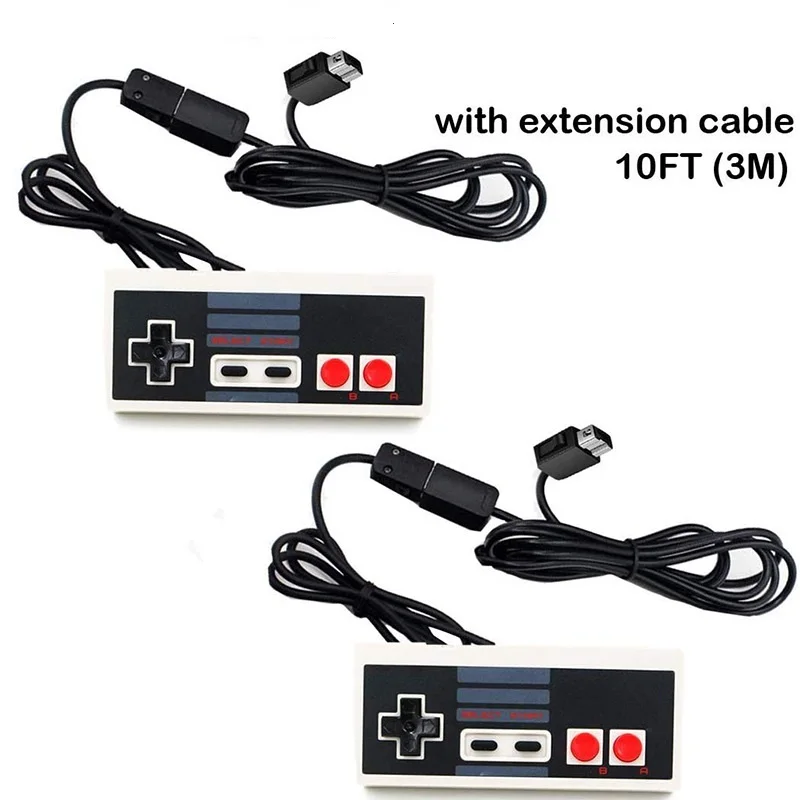 Joystick Per Controller Di Gioco Cablato Classico Da 2 Pezzi Compatibile Per Nintendo Per Mini Nes Classic Edition Con Cavo Da 10 Piedi