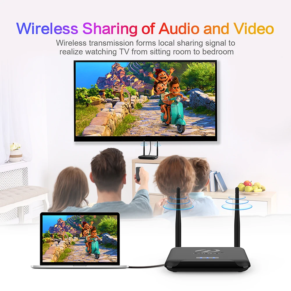 무선 HDMI 송신기 및 수신기, 4K @ 30Hz 익스텐더, 2.4G 스트리밍 비디오 오디오 지원, 노트북, PC, 휴대폰, HDTV