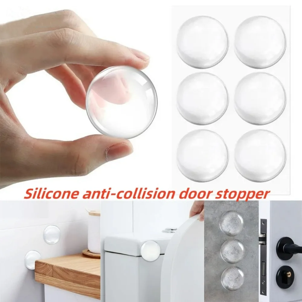 Transparent Soft Silicone Door Stopper Bumper Self-adhesive Stickers Wall Protector Muffler Furniture No Trace Anti-crash Pad