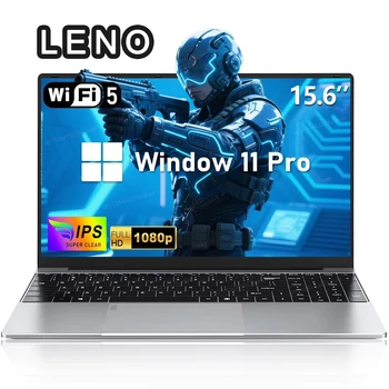 2025 LENO 15.6" Portable Laptop 32GB RAM 2TB SSD Intel 6500Y Office Windows11 Notebook 5000mAh Gamer PC with Backlit Fingerprint