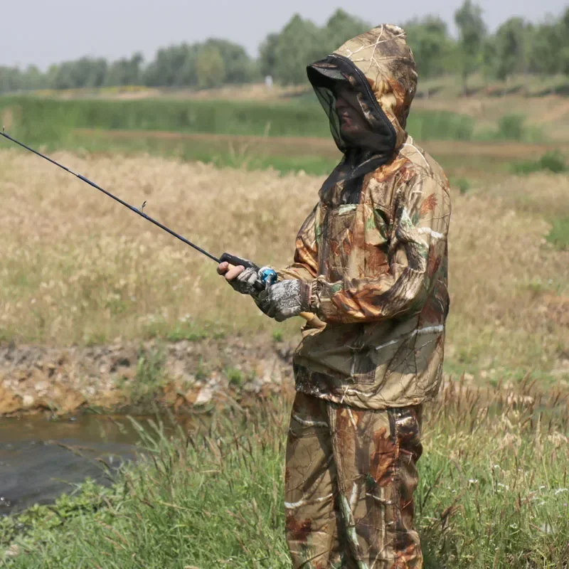 Summer Anti Mosquito Men Fishing Hunting Clothes Ultra Thin