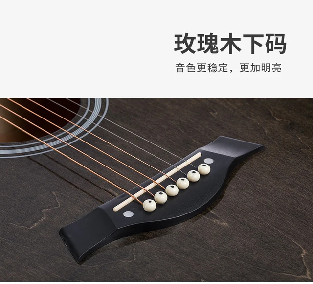 Folk Country Explorer guitare de voyage en bois 41 pouces, corps creux pour  gaucher, pick-up, équipement de musique - AliExpress