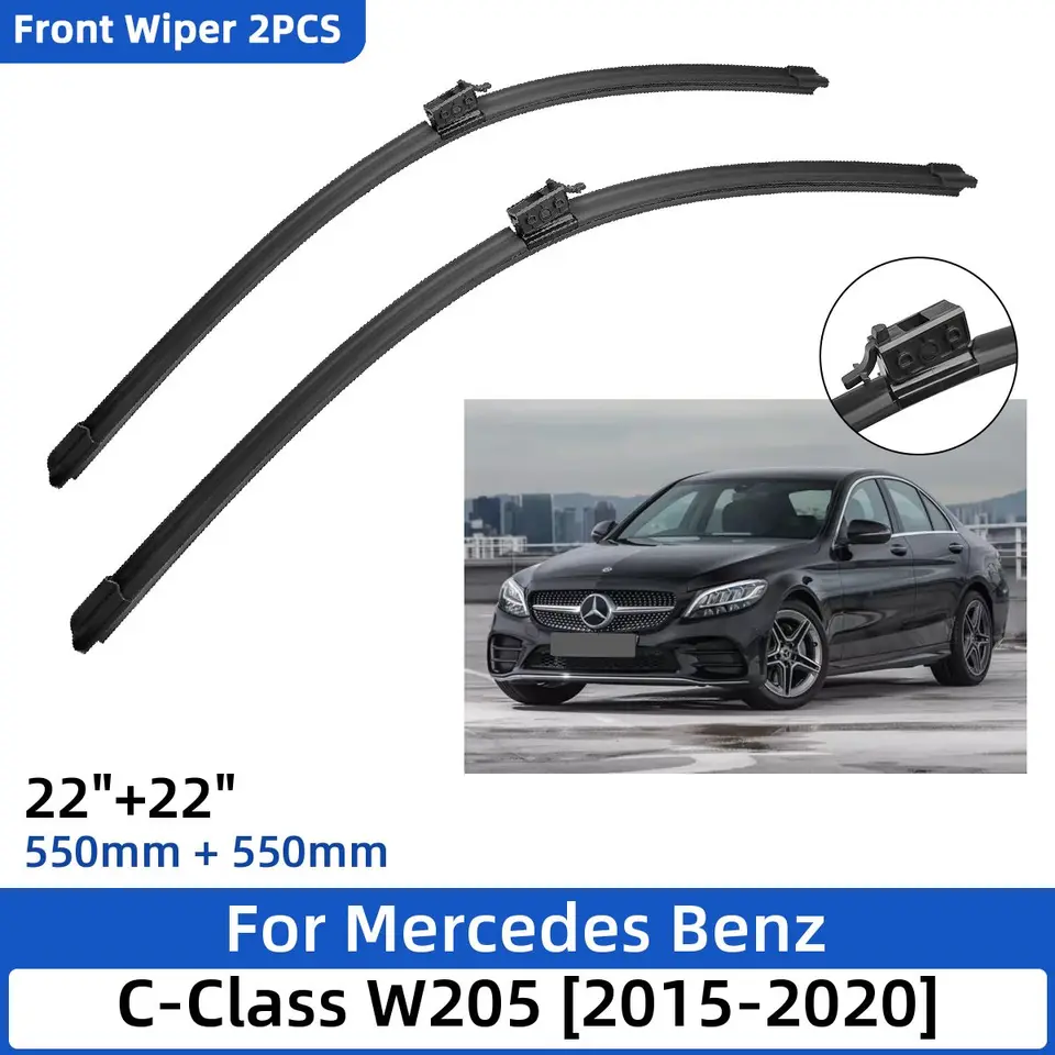 2PCS Für Mercedes Benz C-Klasse W205 2015-2020 22 + 22 Front Wischer  Klingen windschutzscheibe Windschutz Fenster Cutter Zubehör 17 2018 -  AliExpress