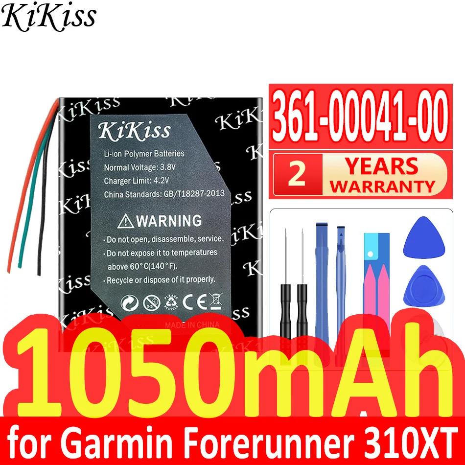1050Mah Kikiss Potente Batteria 361-00041-00 (3 Linee) Per Garmin Forerunner 310Xt Gps Running Sport Riparazione Dell'Orologio Della Frequenza Cardiac