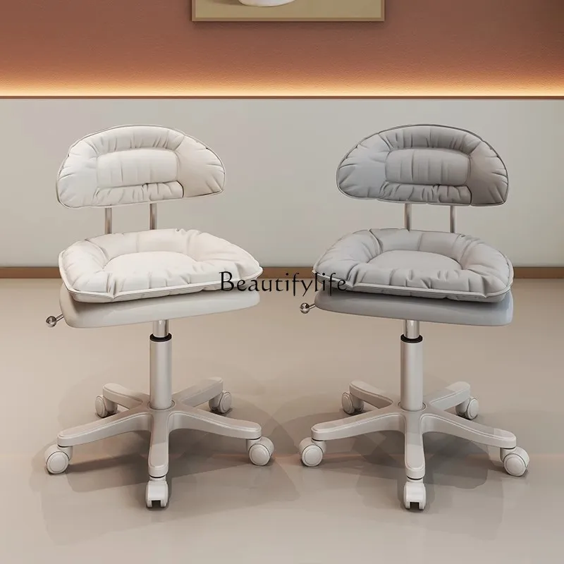 Beauty Salon Stool Lifting Rotating Pulley Bar Stool Backrest High Leg bar chair rotating lifting bar hotel front desk backrest high chair