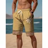 Swirl Marks Pattern Swim Trunks For Men Ethnic 3D Print Short Pants Summer Casual Breathable Fitness Street Loose Beach Shorts 2