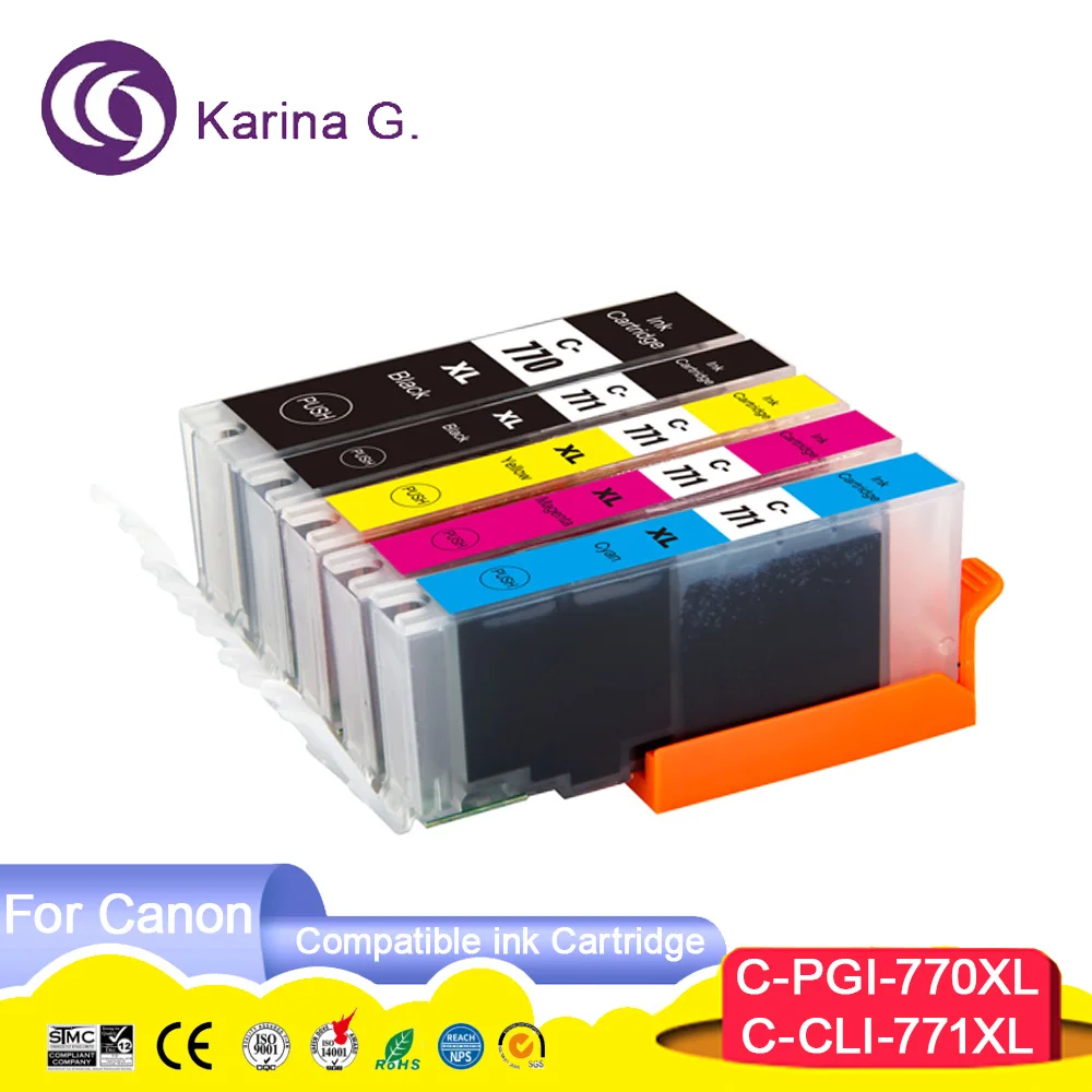 PGI-770 CLi-771 PGI-770XL PGI770 CLI-771XL CLI771 Compatible Printer Ink Cartrid