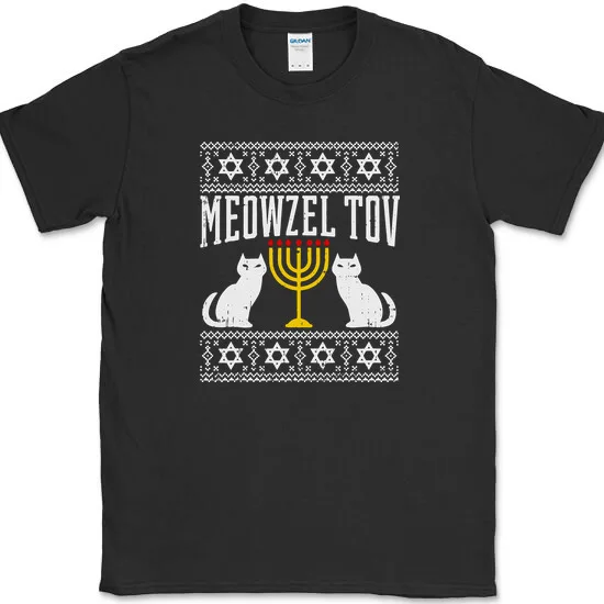 

Смешная шуточная футболка hanukka для отдыха с кошками для влюбленных мужская одежда женские футболки с коротким рукавом