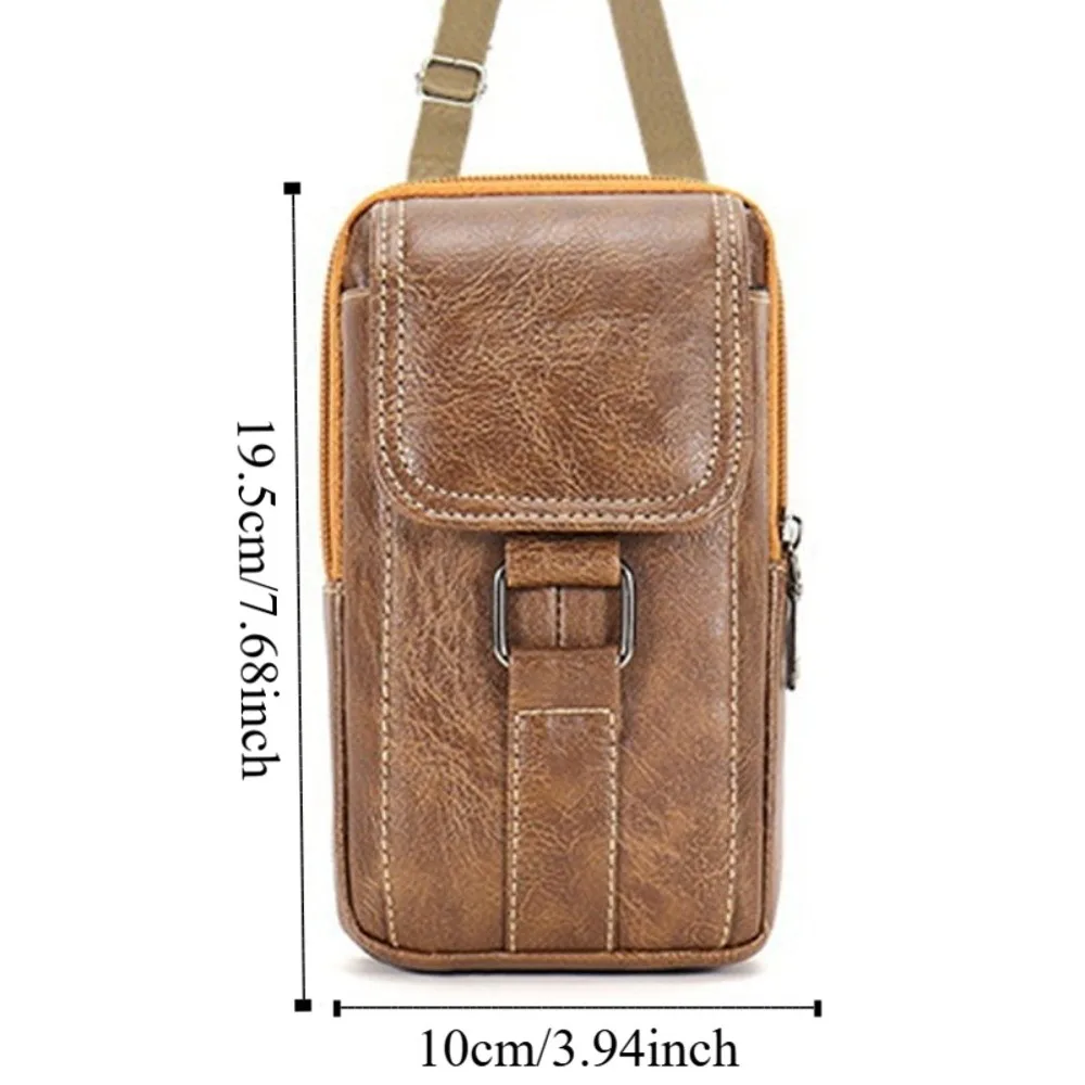 Large Capacity Double-Layer Belt Clip Phone Pouch with Strap