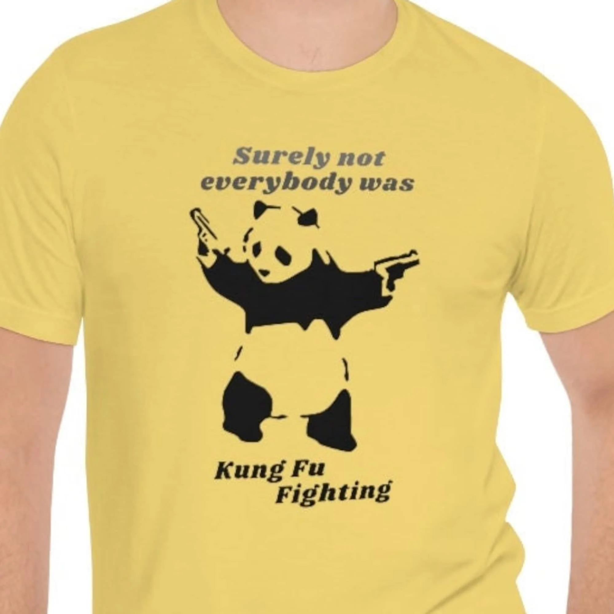 Di Sicuro Non Tutti Erano Kung Fu Fighting Mens T Shirt Uomo Funny Womens Panda Maniche Lunghe O Corte