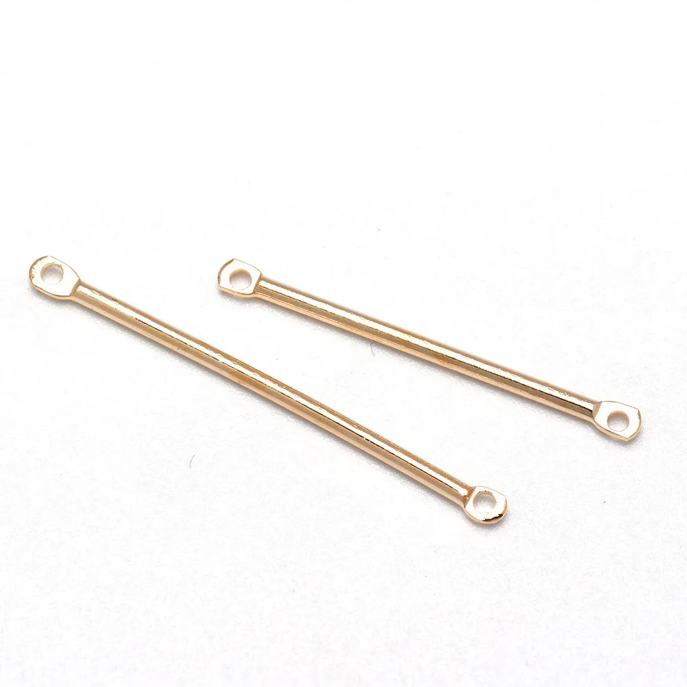 50 Stück 15–20 mm 2-Loch-Ohrringstreifen-Stick, goldene Stange, Schmuckverbinder für DIY-Ohrringe, Armbänder, Schmuckherstellung, Kunsthandwerk – Detail 8