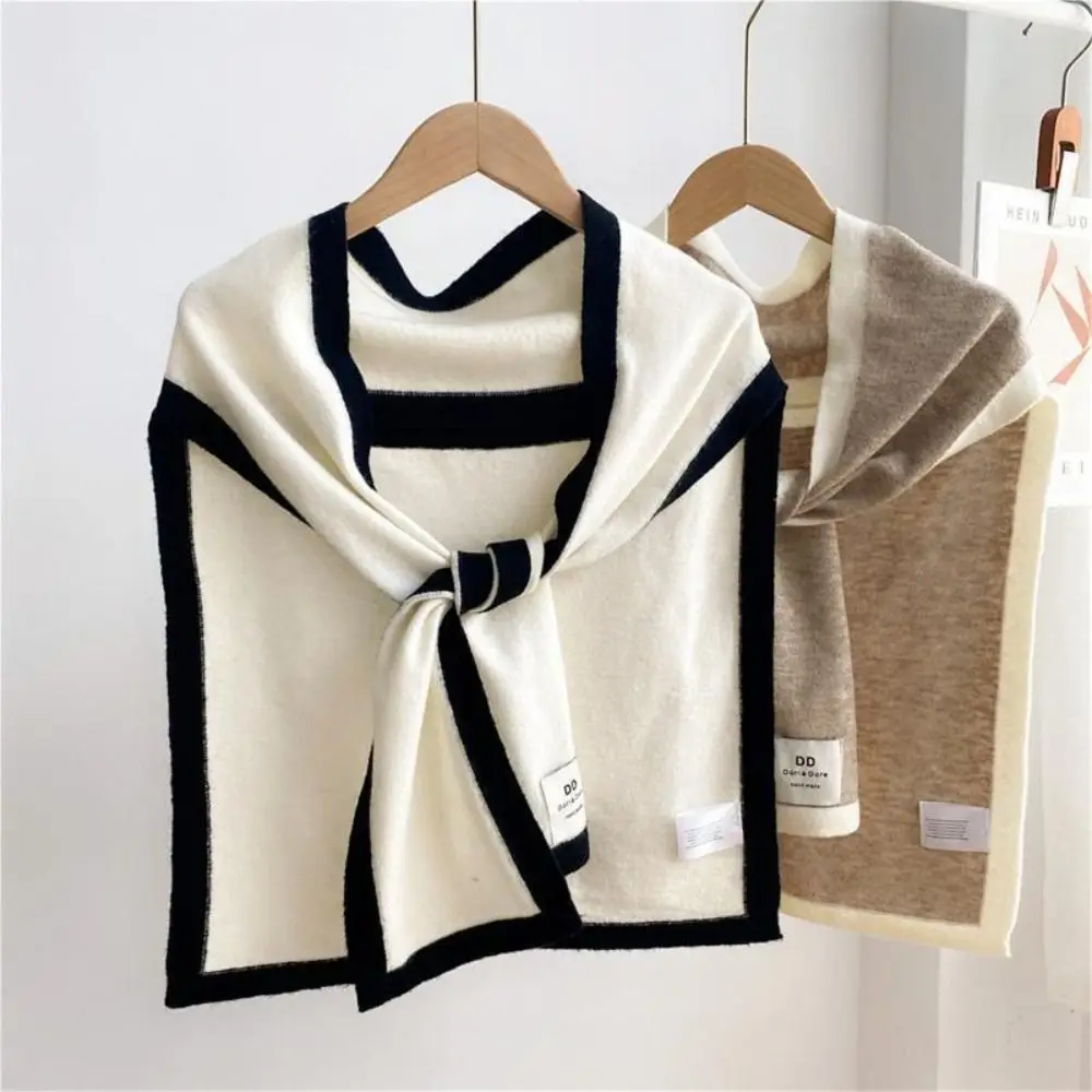 

Solid Color Shawl Shoulder Wrap Fashion Polyester Knitted Shrug Scarf Knit Shawls And Wraps Women