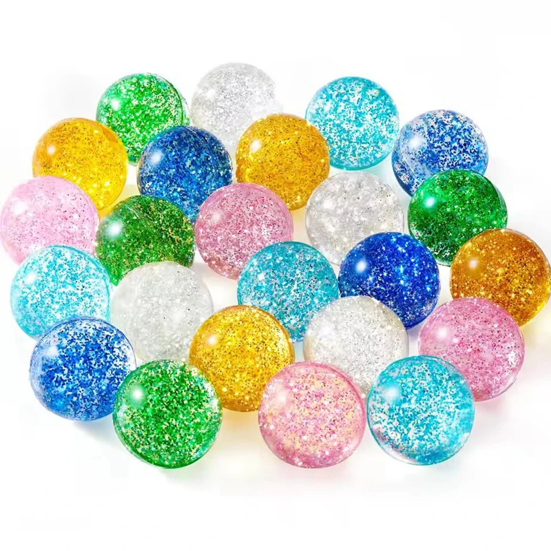 10/20Pcs Glitter Bouncy Balls Toy for Kids Birthday Party Favors Goodie Bag Pinata Fillers Guests Gift School Rewards