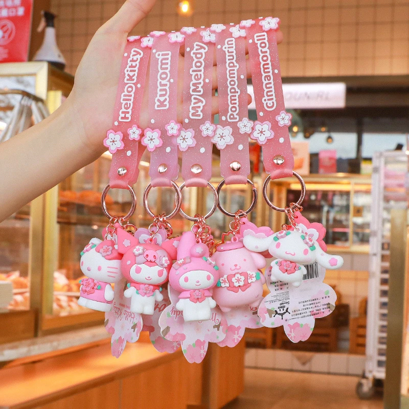 Sanrio Cherry Blossom Series pendant jade guigou kulomi melody key