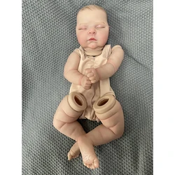 21inches Bebe Peaches Reborn Doll Kit Already Painted Visible Veins Doll Parts with Cloth Body Painted Hair and Eyelashes
