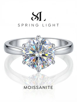 0.5-2CT Classic Real Moissanite Diamond Wedding Rings For Women Gift Real 925 Sterling Silver Top Quality Fine Jewelry 1