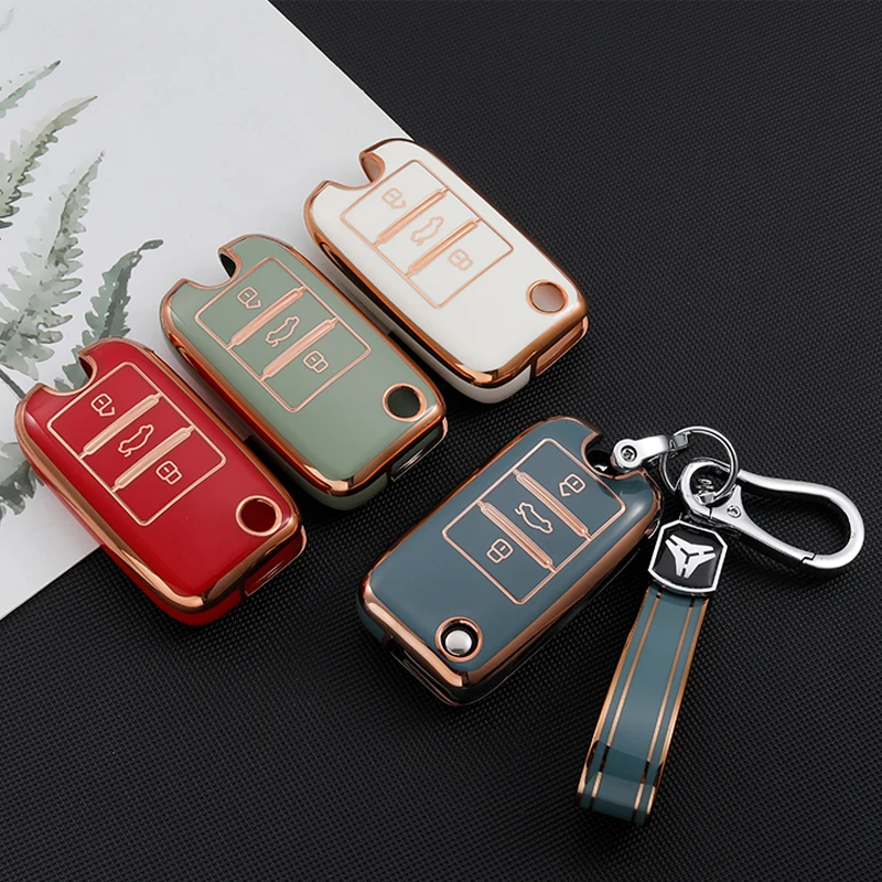 Premium TPU Key Cover Case Shell Holder - Sleek Car Styling Accessory