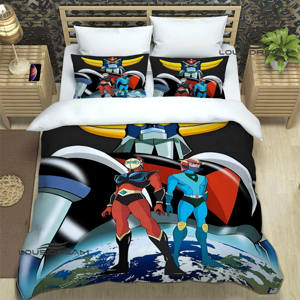 UFO ROBO GRENDIZER GOLDORAK 인쇄 침구 세트 절묘한 침대 용품 세트 이불 커버 침대 이불 세트 침구 세트 럭셔리