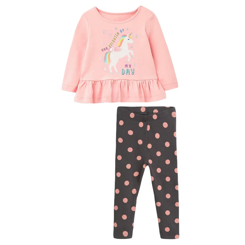 Baby Girls Lovely Unicorn Clothes Sets Pretty Casual Children Clothing for  Kids 2-7 year
