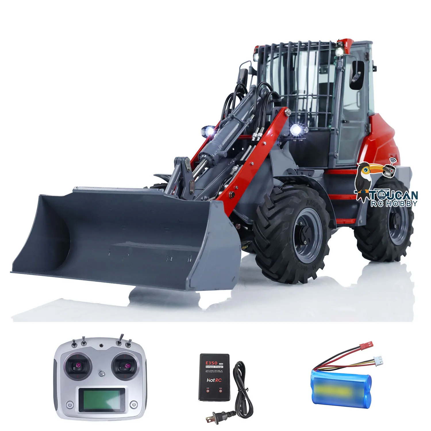 RTR LESU MCL8 RC Hydraulic Loader 1/14 Metal Remote Control Car Model Engineer Vehicles with Sound Light Set RC Toys THZH1776 5