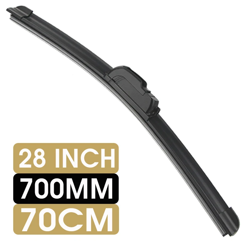 2-Pack Bracketless J-Hook Wiper Blades – 28" Driver & Passenger Side (Combo Set)