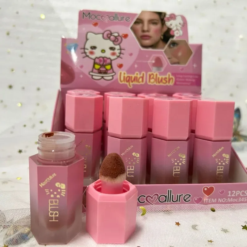 

Anime Sanrio Hello Kitty Silky Mist Blush Liquid Matte Fine Powder That Won’t Come Off Easily Cartoon Cosmetic Christmas Gifts