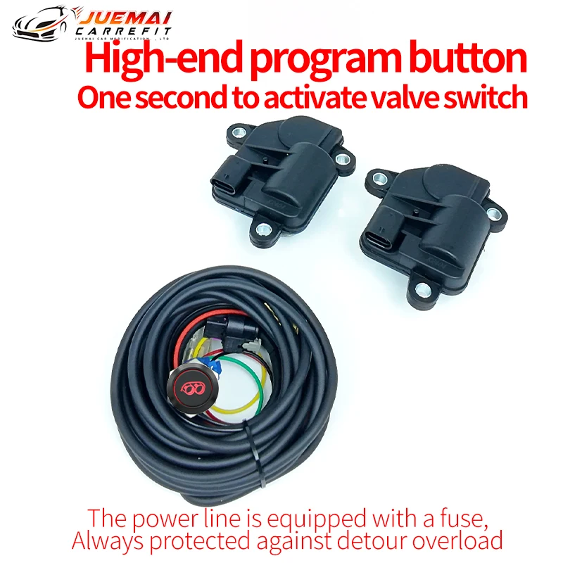 2pcs Variable Electric Adapter Motor Exhaust Control Valve One-Key Button Remote Dual Kit Switch Systems For Car exhaust control valve,exhaust pipe valve kit,exhaust pipe valve