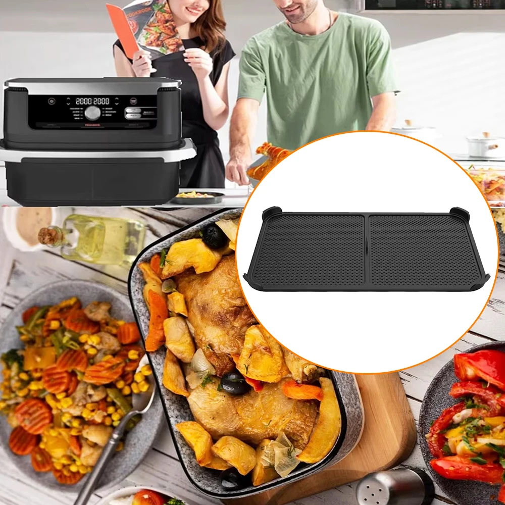 Air Fryer Splash Guard Nonstick Reusable Air Fryer Splash Pad Effective Grease Splatter Shield Ninja Airfryer AF500 Model splatter shield