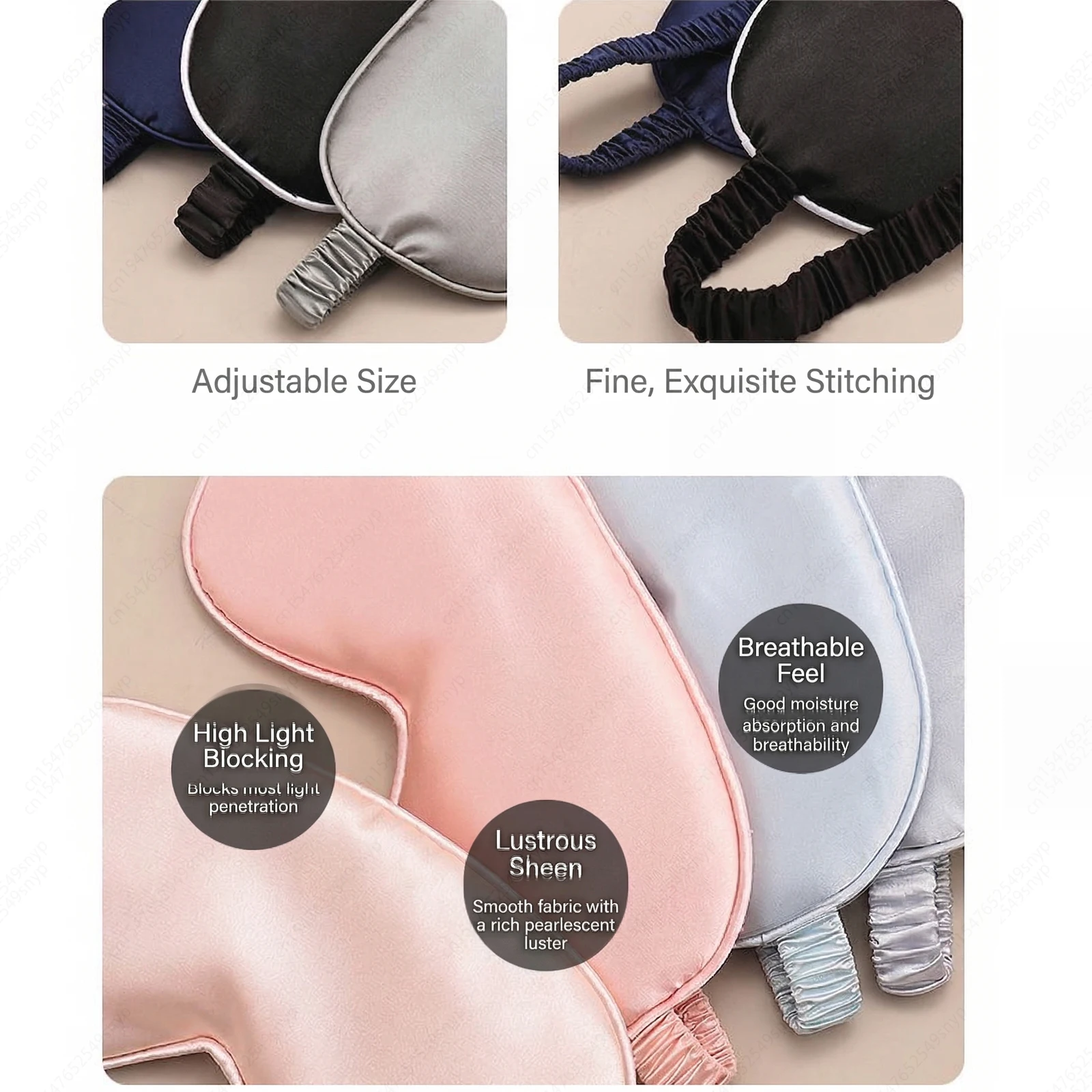 Luxurious Soft Silk Sleep Mask - Ultimate Comfort and Complete Darkness