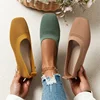2024 WOMEN FLATS Spring Autumn Fashion Round Head Solid Light Mouth Candy Mesh Breathable Large Women's Flat Shoes Single Shoe 2
