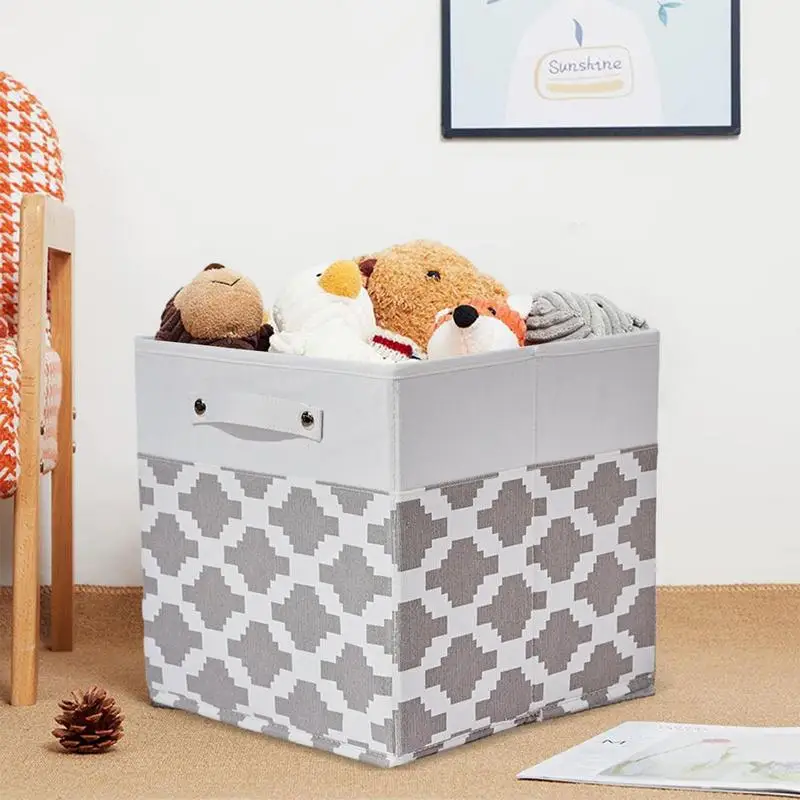

Collapsible Laundry Baskets Foldable Household Cotton And Linen Storage Box Freestanding Washable Clothes Hamper With Handle