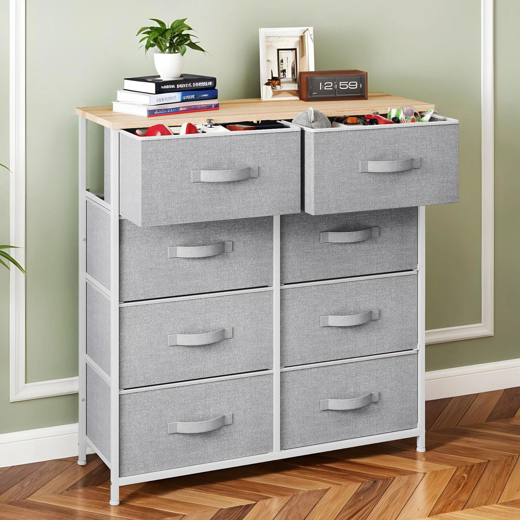 Aazon.co: YITAHOE Wide Chest Of Drawers, Dresser With 5 Drawers, Oak